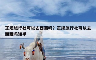 正规旅行社可以去西藏吗？正规旅行社可以去西藏吗知乎