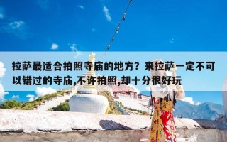 拉萨最适合拍照寺庙的地方？来拉萨一定不可以错过的寺庙,不许拍照,却十分很好玩