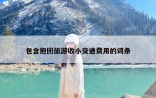 包含抱团旅游收小交通费用的词条