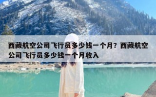 西藏航空公司飞行员多少钱一个月？西藏航空公司飞行员多少钱一个月收入