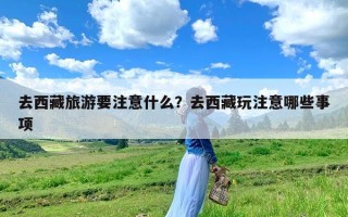 去西藏旅游要注意什么？去西藏玩注意哪些事项