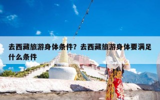 去西藏旅游身体条件？去西藏旅游身体要满足什么条件