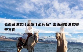 去西藏注意什么带什么药品？去西藏要注意哪些方面