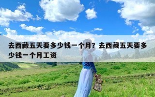 去西藏五天要多少钱一个月？去西藏五天要多少钱一个月工资