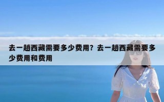 去一趟西藏需要多少费用？去一趟西藏需要多少费用和费用