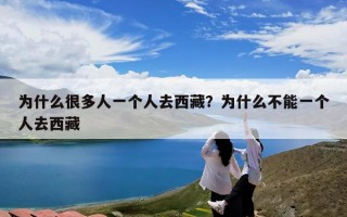 为什么很多人一个人去西藏？为什么不能一个人去西藏