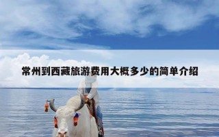 常州到西藏旅游费用大概多少的简单介绍