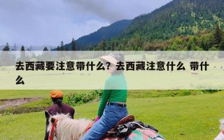 去西藏要注意带什么？去西藏注意什么 带什么