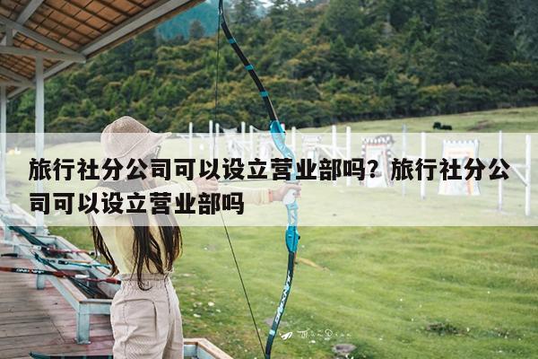 旅行社分公司可以设立营业部吗?旅行社分公司可以设立营业部吗
