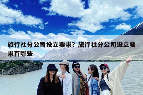 旅行社分公司设立要求?旅行社分公司设立要求有哪些